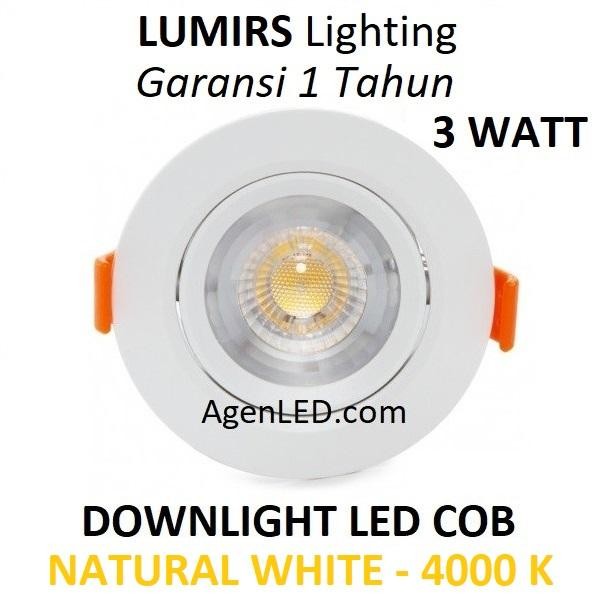 ใหม่ LUMIRS โคมไฟดาวน์ไลท์ LED 3W 4000K Spot spotlight 3W วัตต์ 4000 K COB