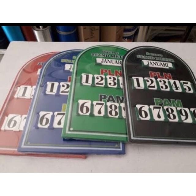 PDAM PLN มิเตอร์ขาตั้งบอร์ด Number Number Number Number Month PLN PDAM
