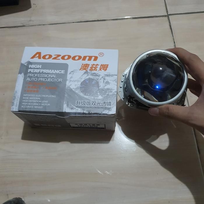 โปรเจคเตอร์ aozoom แบนตัดเลนส์สีน้ําเงิน 3 นิ้ว