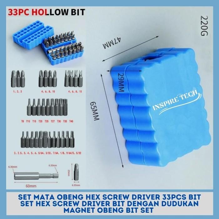MATA Hex Screw Driver Bit Set 33 ชิ้น Hex Screw Driver Bit Set