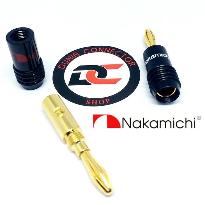 NAKAMICHI ชุดขั้วต่อ BANANA JACK สีดํา *