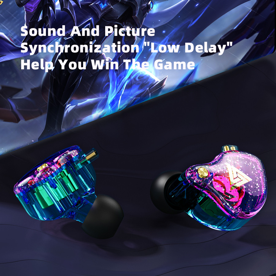 QKZ Original AK6 Pro EDX Pro In Ear Monitor กีฬาเสียงรบกวน Cancelling ชุดหูฟัง 1DD Dynamic แบบมีสาย