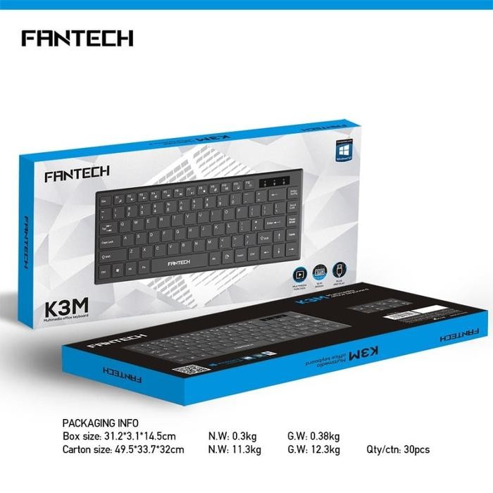 คีย์บอร์ดสํานักงานมัลติมีเดีย Fantech K3M