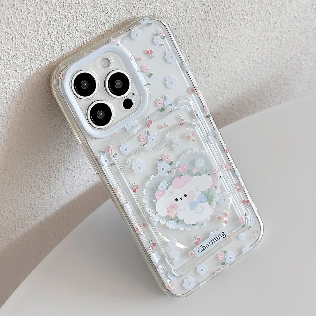 Simple Dog Flower Case Samsung A07 A17 5G A26 A16 A36 A56 A04S A73 M14 A55 A52A13 A53 A50 A12 A05A05