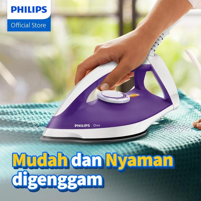 UNGU เตารีดแห้ง Philips GC122/37 - GC 122 เตารีดแห้งสีม่วง