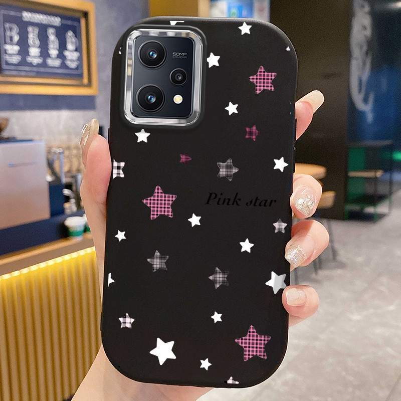 HP เคสโทรศัพท์สําหรับ Realme 9 5G 9 Pro 5G V25 5G กรณี Star และ Moon รูปแบบเคสโทรศัพท์ซิลิโคน Softca