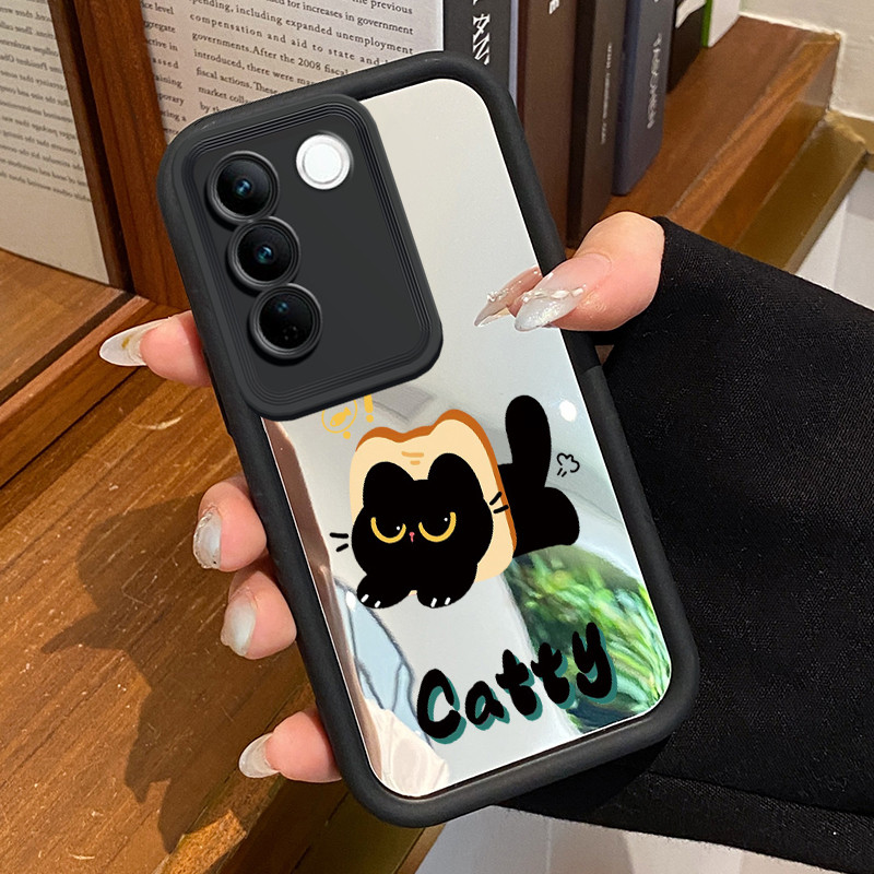 HP เคสโทรศัพท์สําหรับ VIVO V27 5G VIVO V27 Pro 5G S16 Pro 5G VIVO V27E 5G S16E 5G T2 4G กรณีแมวดํารู