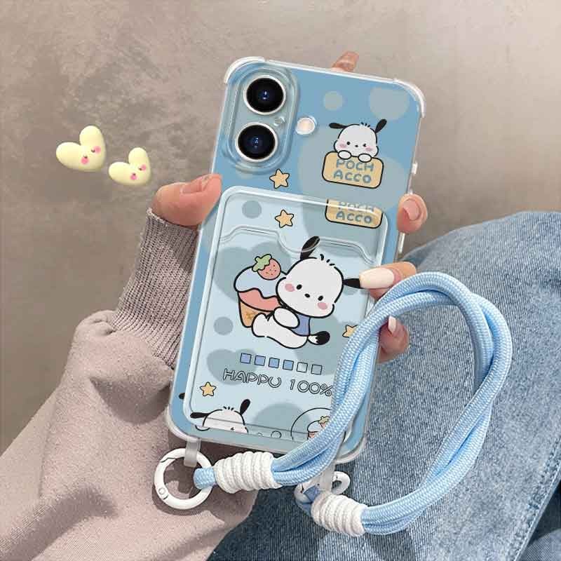 ผู้ถือบัตรการ์ตูนสุนัข Pacha กรณี Redmi 15C 13C A5 13X 14C หมายเหตุ 14 Pro Plus 5G A3 8 Pro 12 5G 11