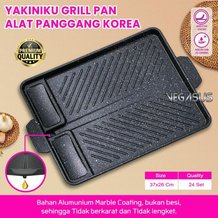 YAKINIKU MULTI GRILL PAN (37CM) กระทะบีบีคิวเพื่อสุขภาพ