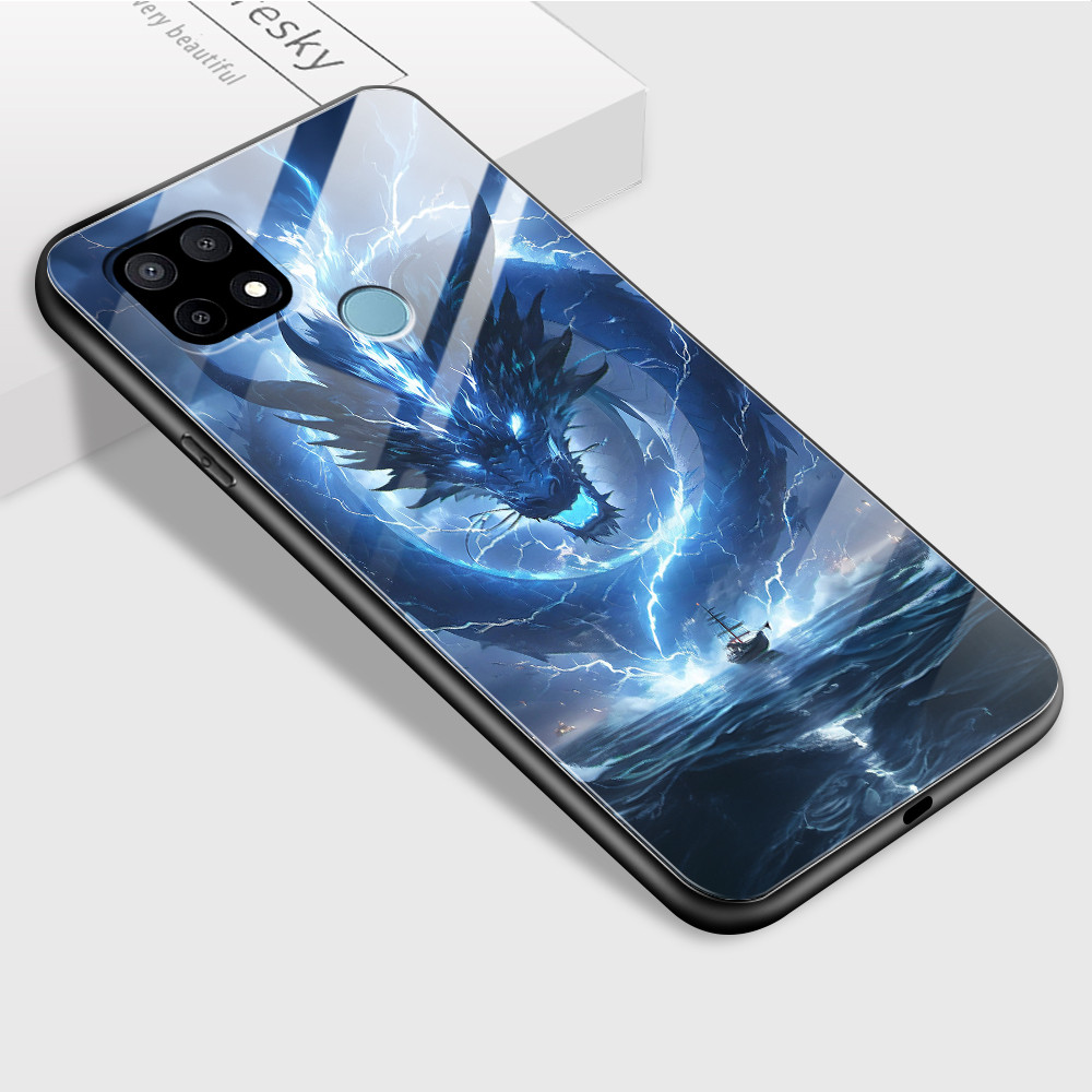 ปลอก Hp Untuk OPPO A15 A15S เคสโทรศัพท์ Hardcase Cassing Mode Naga 2127 BL