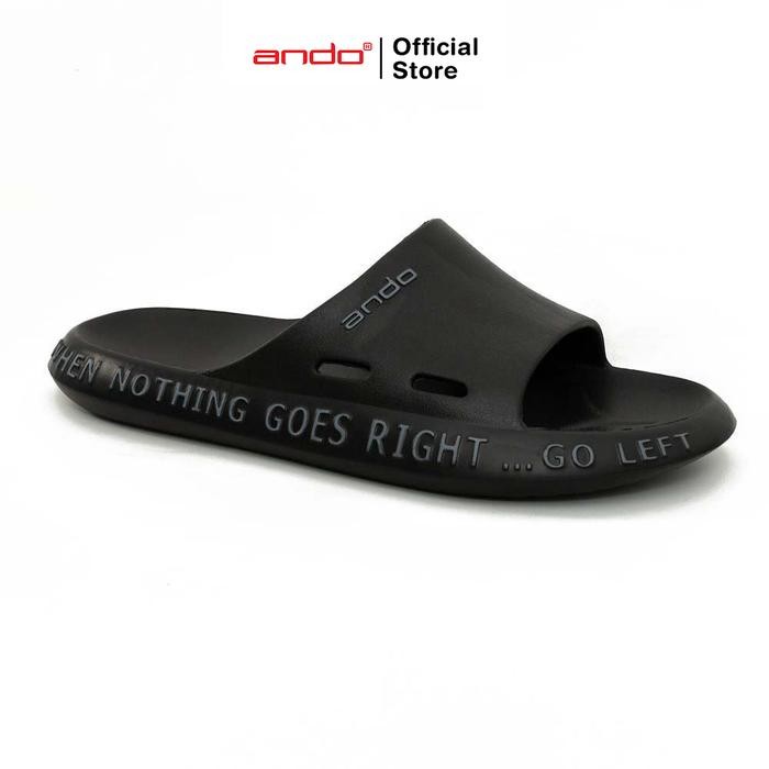 Ando Official Aguero Mens Slip-On Sandals - สีดํา