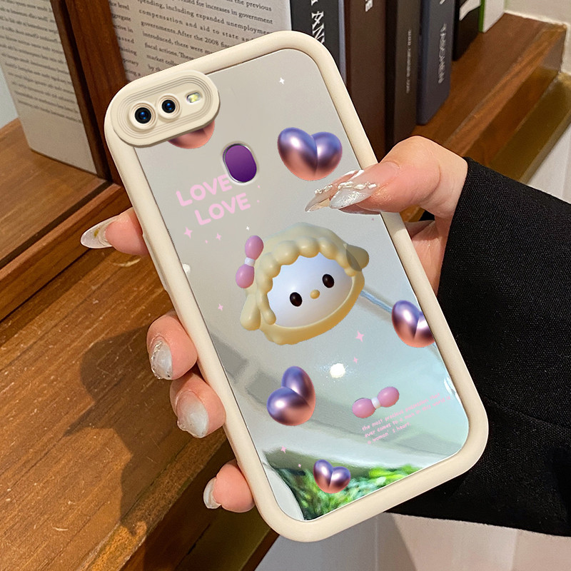 HP Casing OPPO F9 F9 Pro A7x Realme 2 Pro Realme U1 Case Casing Cute Big Headed Sheep Pattern HP Sil