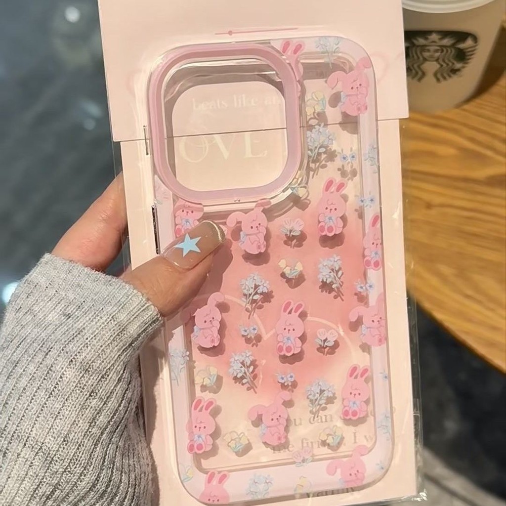 กระต่ายน่ารักดอกไม้การ์ตูน Soft Case Oppo A6 Pro A5i Pro Reno 14F A5 2025 A5x A5i Reno 14 Pro A3X A3