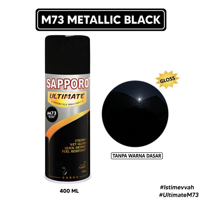 READY SAPPORO ULTIMATE METALLIC BLACK M73 400 ML