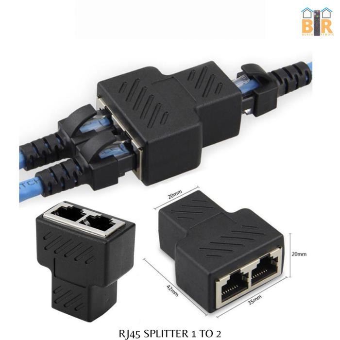 Ethernet Rj45 Splitter 1 ถึง 2 Connector Network Lan Connection Femail To Femail Extender