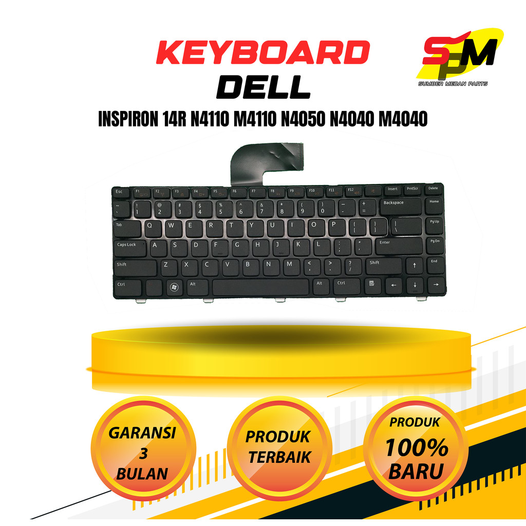 คีย์บอร์ด DEL Inspiron 14r n4110 m4110 n4050 n404040 m4040