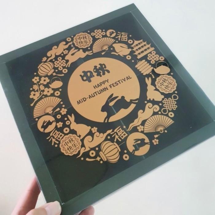 (ผู้เชี่ยวชาญ) กล่องขนมไหว้พระจันทร์ 125gr - 150gr 4 ช่อง + ฟรีแท็ก