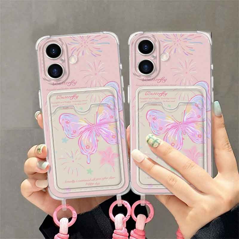 น่ารักสาวผู้ถือบัตรผีเสื้อกรณีHp Realmeหมายเหตุ60 60Xc61 C65 C75Xc67 C63 C755I C25Y 10 Pro Plus 5G C