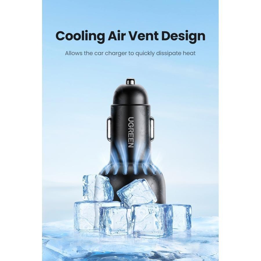 UGREEN Car Charger 30W 36W 63W 69W 75W 130W Dual USB-A USB-C PORT Fast Charging QC 3.0 PD Android
