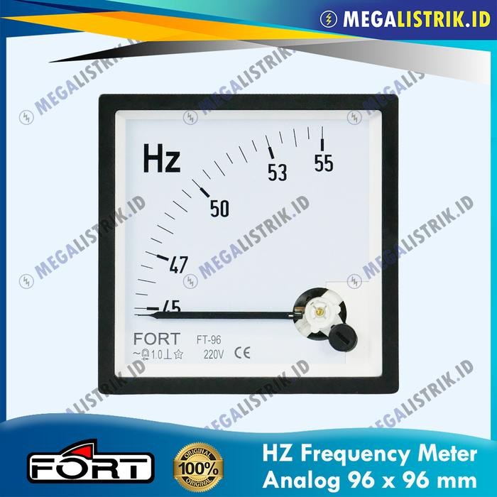FORT HZ METER NEEDLE 45-55 96 X 96 FT-96HZ / HERTZ FREQUENCY PANEL METER ANALOG 45 - 55