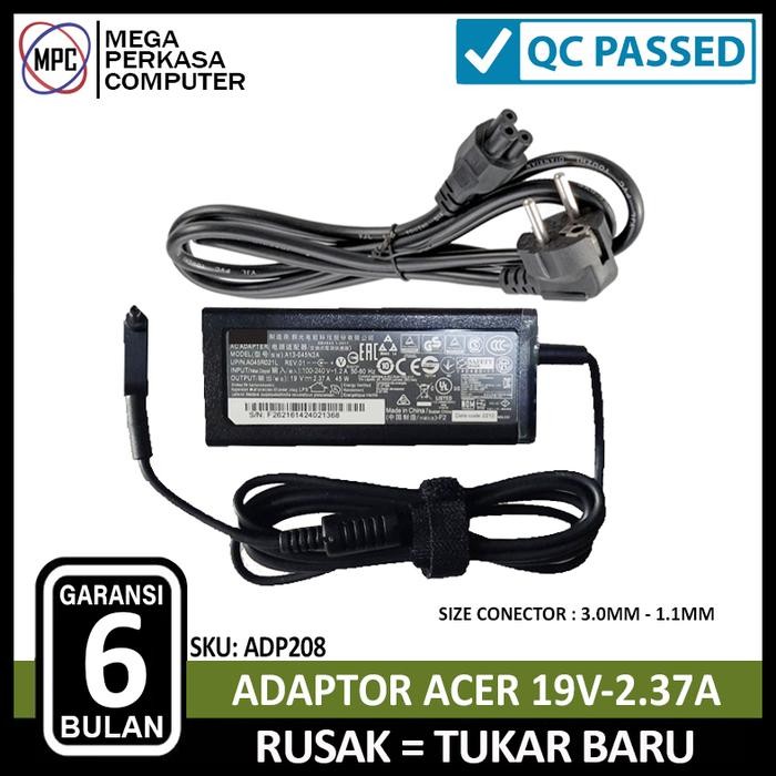 Acer Aspire 3 ADP-45FE F 19V-2.37A 3.0*1.1 อะแดปเตอร์ชาร์จนูน