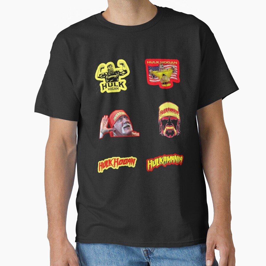 เสื้อยืด Hulk Hogan Rip Hulk Hogan Classic เสื้อยืดคอกลม Unisex สร้างสรรค์ไม่ซ้ําใคร ทันสมัยและเท่ เ