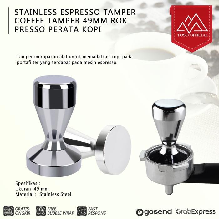 สแตนเลส Espresso Tamper กาแฟ Tamper 49 มม.Rok Presso กาแฟ Leveler