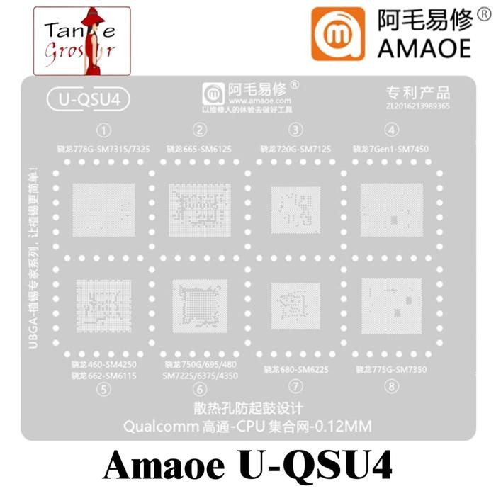 AMAOE U-QSU4 จาน QUALCOMM CPU IC MOLD SM7315 SM6125 SM7125 เดิม