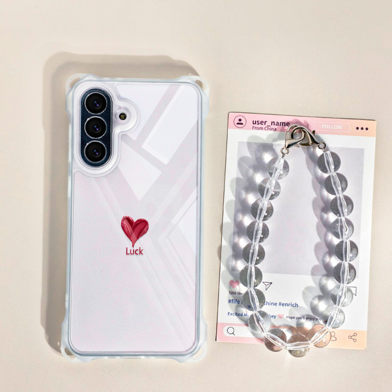 HP GANTUNGAN Lucky Heartเคสโทรศัพท์ + ไม้แขวนเสื้อสําหรับIphone 14 Pm 13 Pm 15 16 Pro Max 17 Pro Max