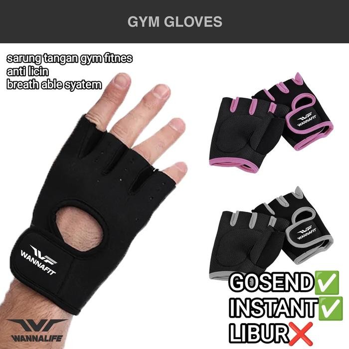 WANNAFIT WANNALIFE GYM FITNESS ถุงมือ