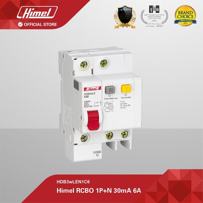 Himel RCBO 1P+N 30mA 6A