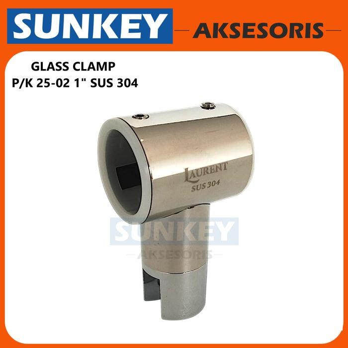 GLASS CLAMP GH 25-02 CP CLAMP PIPE TO GLASS PIPE 1 นิ้ว 25 มม