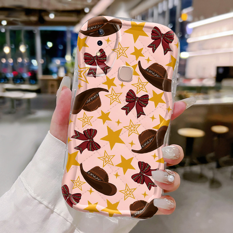 HP เคสโทรศัพท์สําหรับ VIVO V9 V9 Pro V9 เยาวชน Y85 Y85A Z1i Z3x กรณี Softcase หมวกคาวบอยและ Star โทร