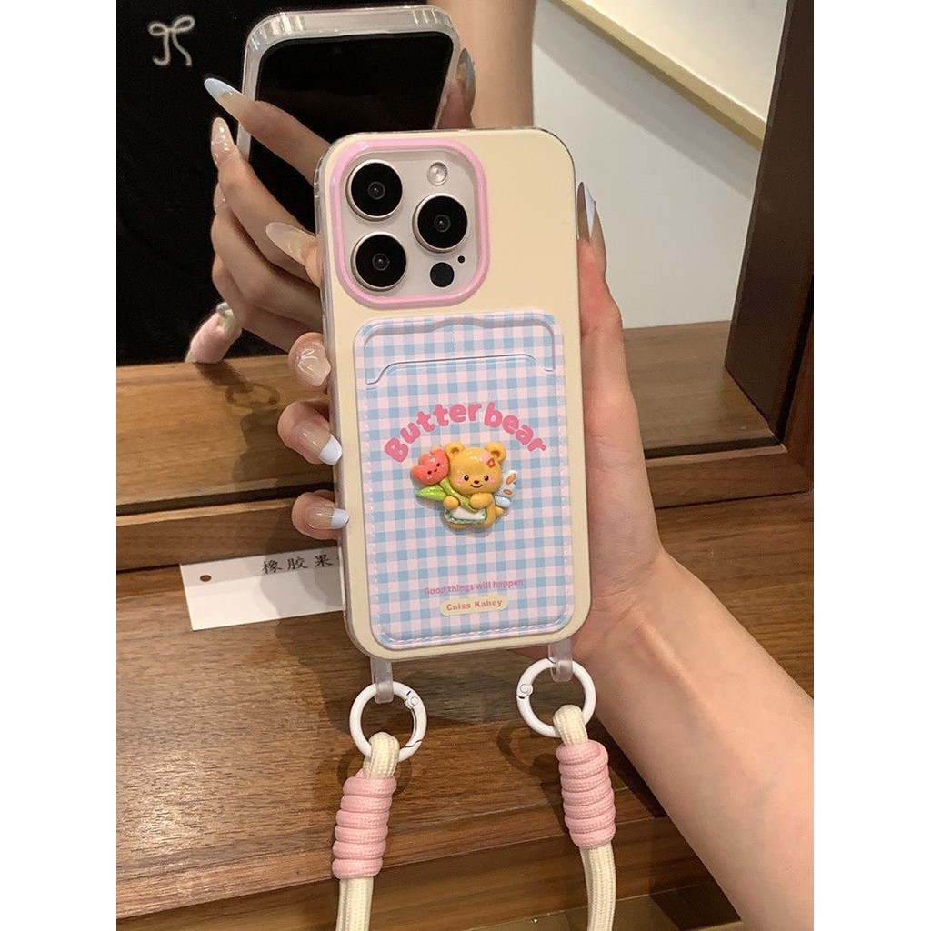 SAMSUNG แฟนซีวินนี่เดอะพูห์หมีการ์ตูนผู้ถือบัตรปลอกSamsung 0 A37 A57 5G A07 A17 A56 A36 A26 A16 A06 