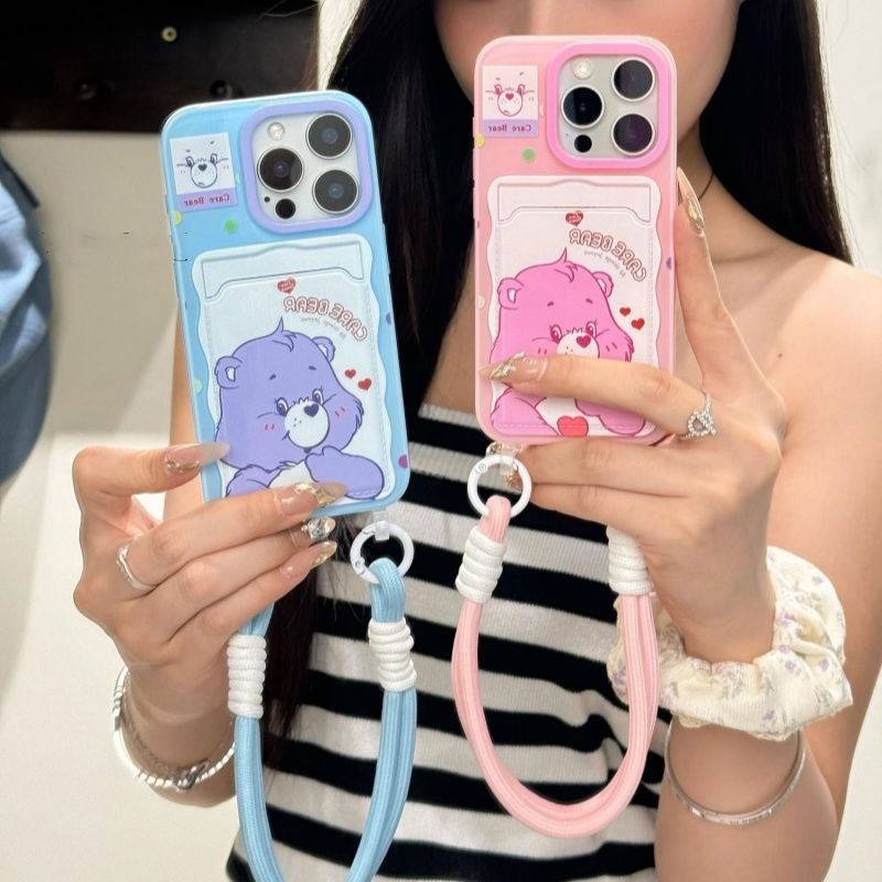 การ์ตูนแฟชั่นน่ารักหมีผู้ถือบัตรกรณีHp Redmiหมายเหตุ15 Pro 4G 5Gหมายเหตุ14 4G 5G Pro Plus 10 10S 10 