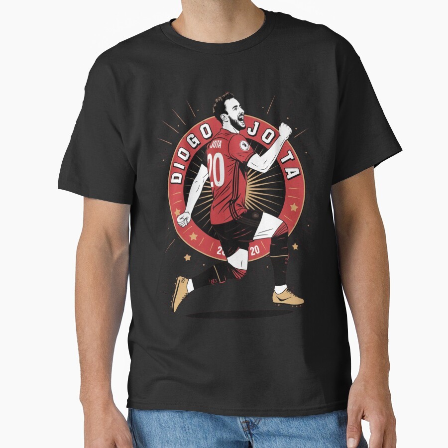 Diogo Jota Diogo Jota, Rescue to Diogo Jota: Liverpool - Football Art Design Unisex เสื้อยืดขนาดใหญ่