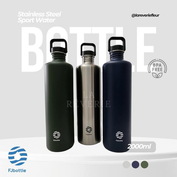 FJBOTTLE - กระติกน้ําร้อนสแตนเลสขนาด 2000 มล. จัมโบ้