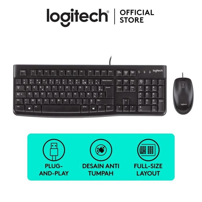 คีย์บอร์ดและเมาส์ LOGITECH MK120 / MK 120 ดั้งเดิม
