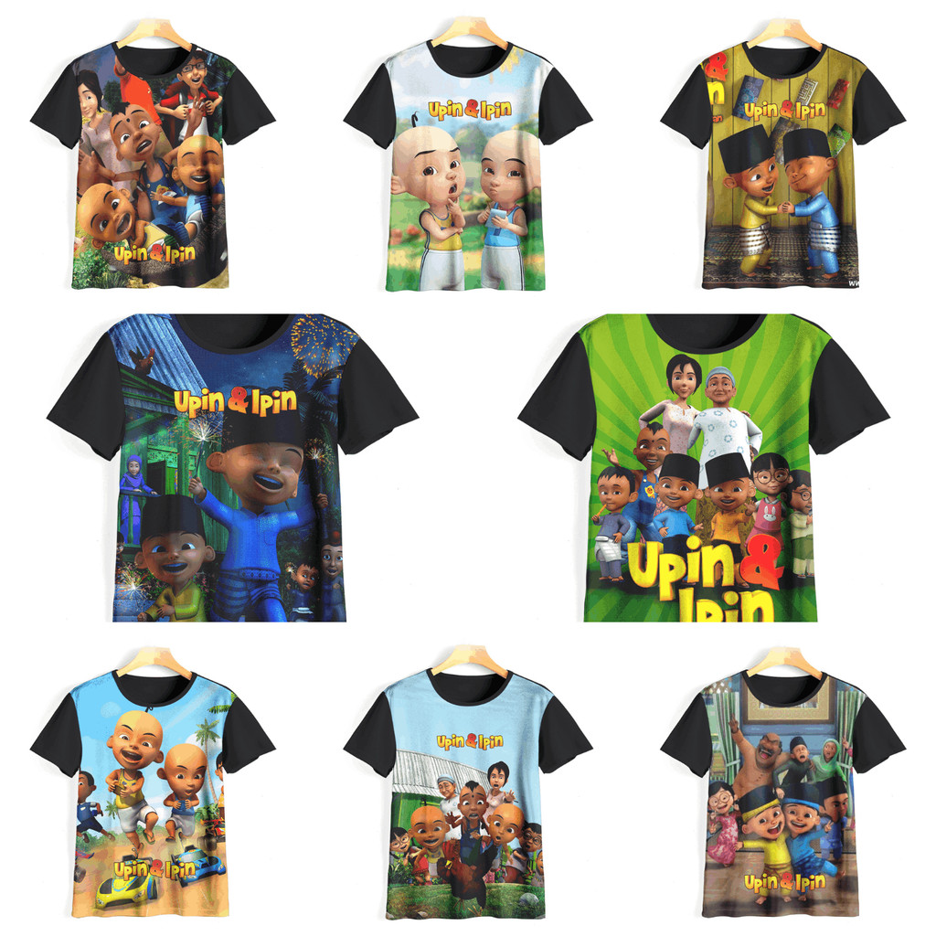 เสื้อยืด 3D Cool Upin & Ipin, เสื้อยืด Upin และ Ipin Animation, เสื้อผ้า Upin Ipin สําหรับเด็กอายุ 1