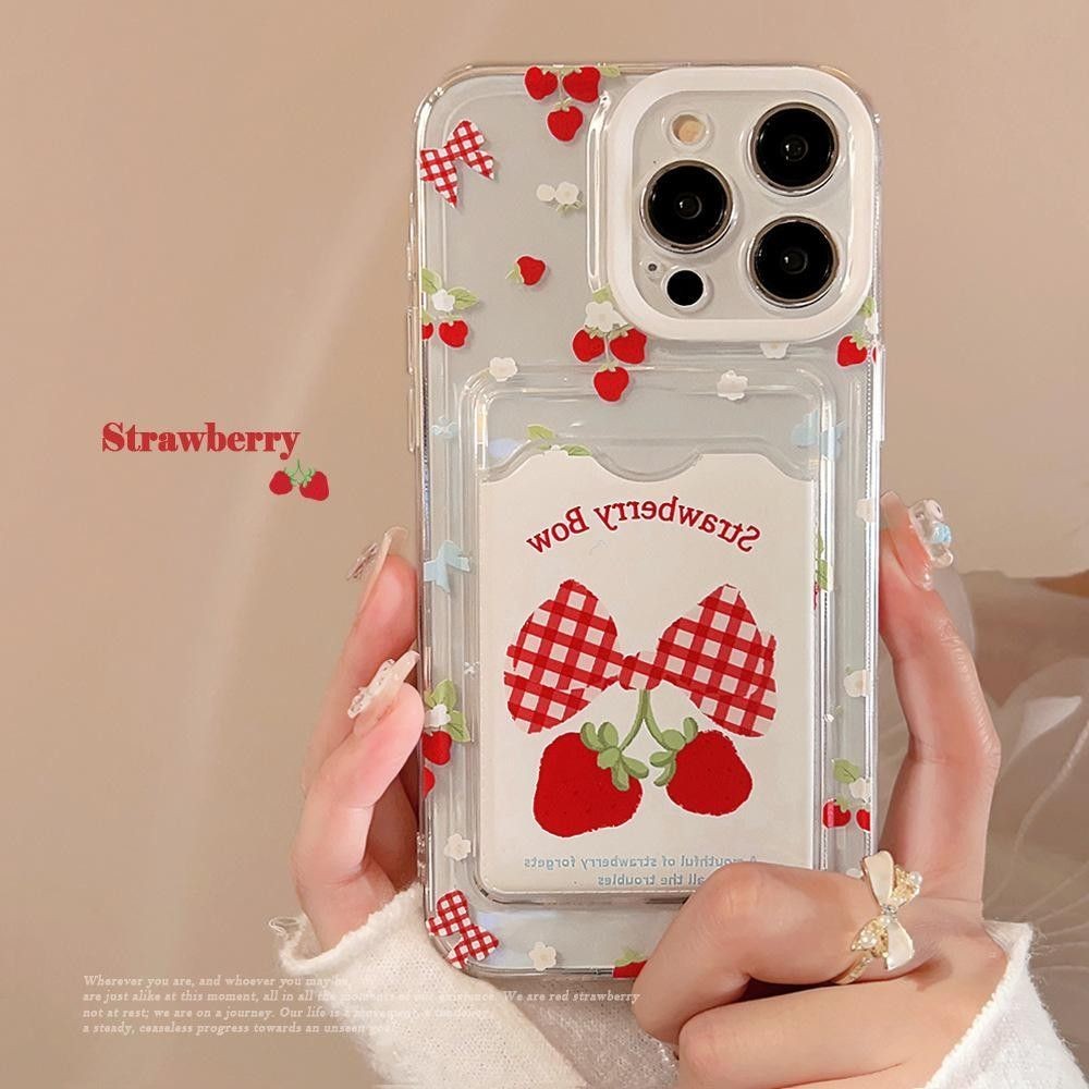 สไตล์หวาน Lanyard Cherry แฟนซี Aesthetic Case Hp Samsung A17 5G A07 A06 5G A56 A16 A36 A32 A26 A14 A
