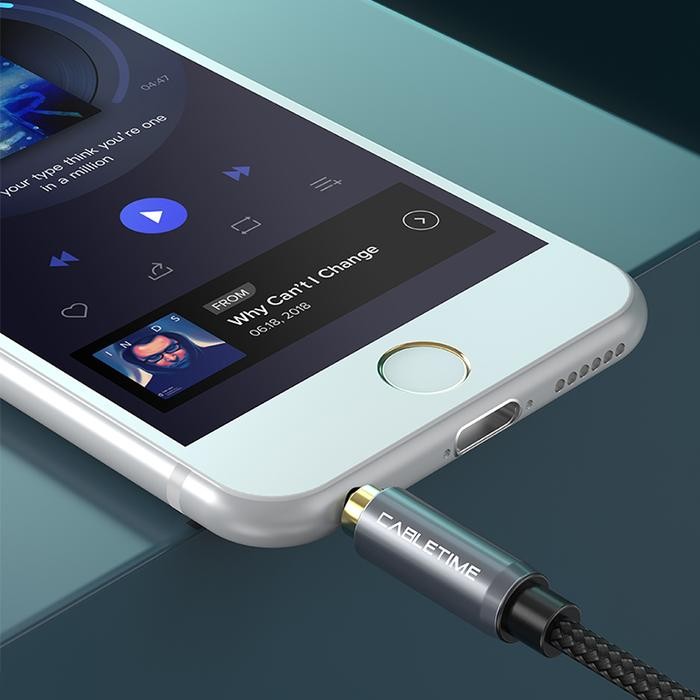 Cabletime 3.5 มม. ชาย 2 หญิง Audio Splitter Aux Cable