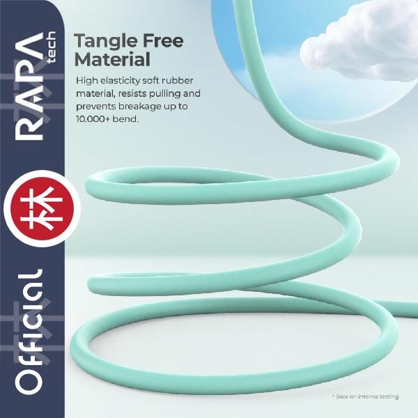 RAPAtech DC7071 - LINE CRYSTAL I - สายเคเบิลข้อมูล USB-A to USB-C 5A 100W