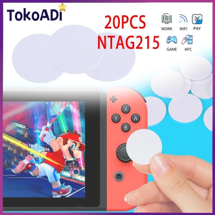 Kitani Innovation - 20 ชิ้น Ntag215 เหรียญ Pvc 25 มิลลิเมตร Rfid Nfc โปรแกรม Ntag215 แท็ก 215