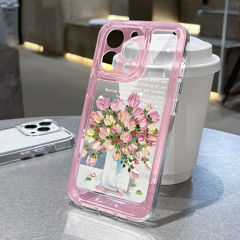 HP Advanced Soft Clear Flower Case Oppo A6 Reno 14 Pro Reno 14F A5x A5i Pro A5 2025 A5I A3 Pro 5G A3