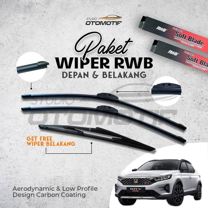 BUNDLING RWB SOFT WIPER HONDA WRV RS 2022 3 ชิ้น