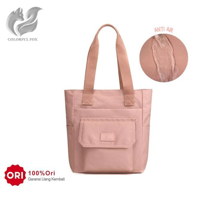 COLORFUL FOX 0443 กระเป๋าโท้ทสําหรับวิทยาลัยกันน้ําสําหรับผู้หญิง
