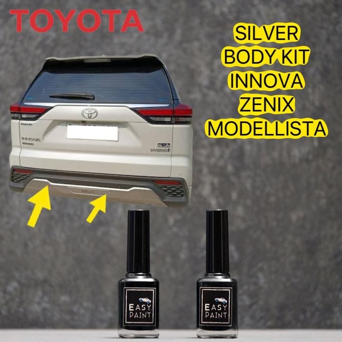SILVER CAR PAINT BUMPER BODY KIT MODELLISTA INNOVA ZENIX LIGHT GREY METALLIC 15ML