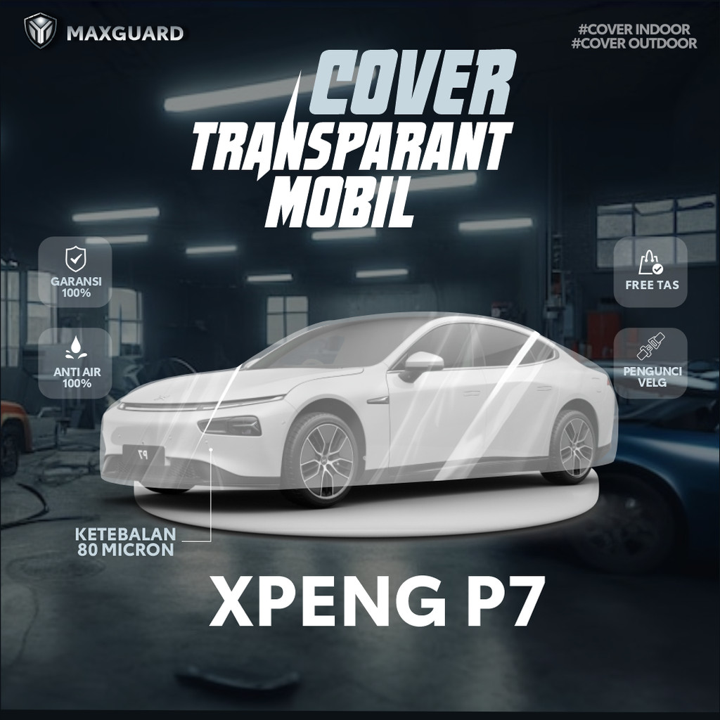 Xpeng P7 ผ้าคลุมรถแบบใส / ผ้าคลุมรถพลาสติก X-peng P7 / ผ้าห่ม Xpeng P 7