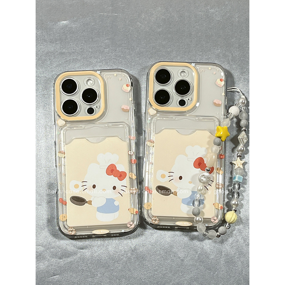 น่ารักผู้ถือบัตรสายคล้อง Halo Kitty ปลอก Xiaomi 15T Pro C85 F7 14T Pro 15 Poco C71 X7 Pro 5G C75 M5 