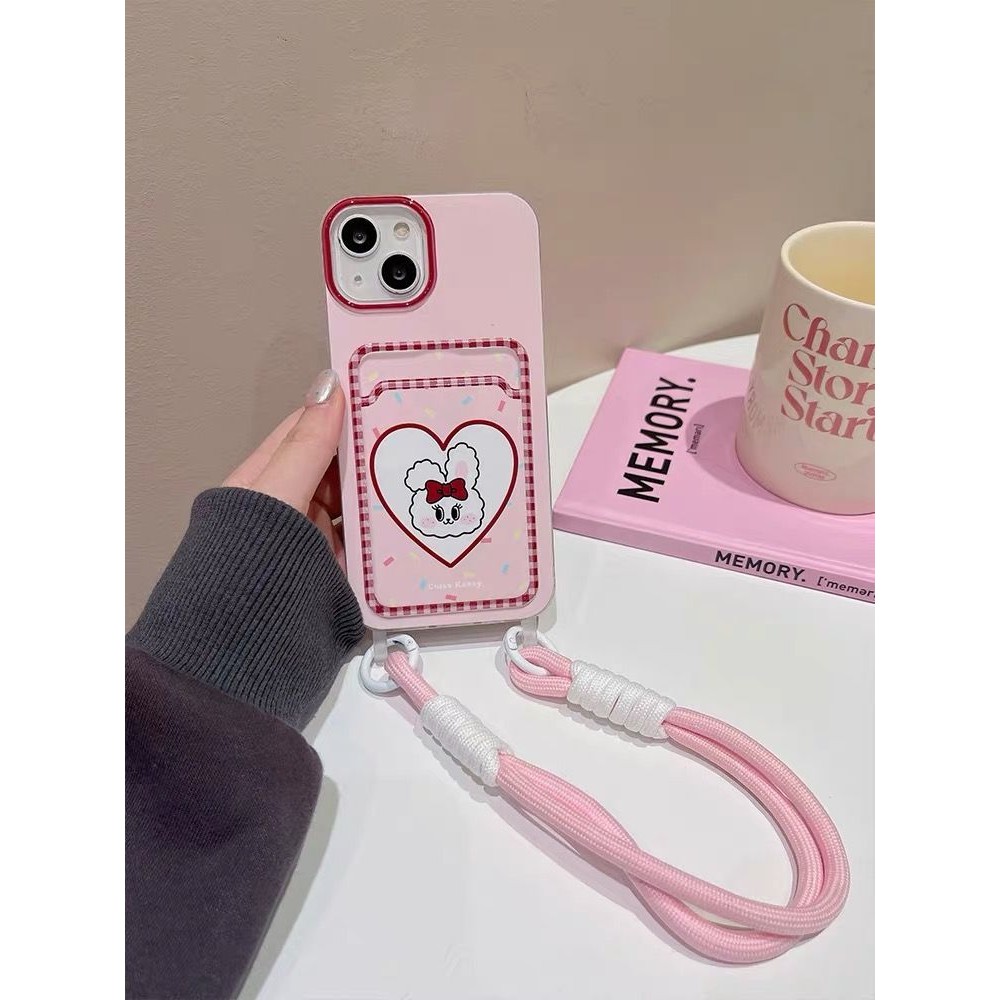 Rabbit Love Card Holder Strap Case Xiaomi 15T F7 C85 15 14 14T C75 C65 Poco C71 X7 Pro X3 Nfc 13T Pr